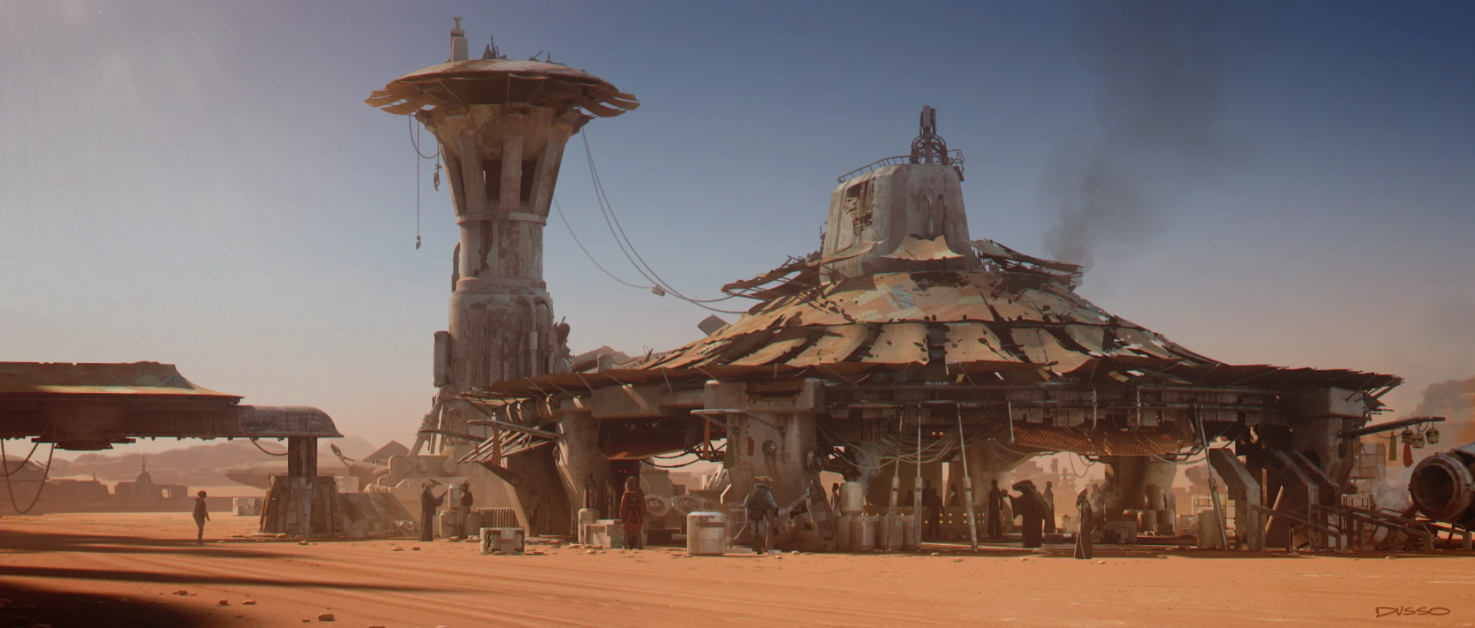 Dusso's concept art of depot in Star Wars
