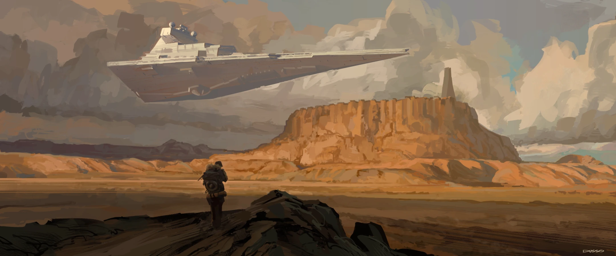 Dusso's concept art of a destroyer in Star Wars