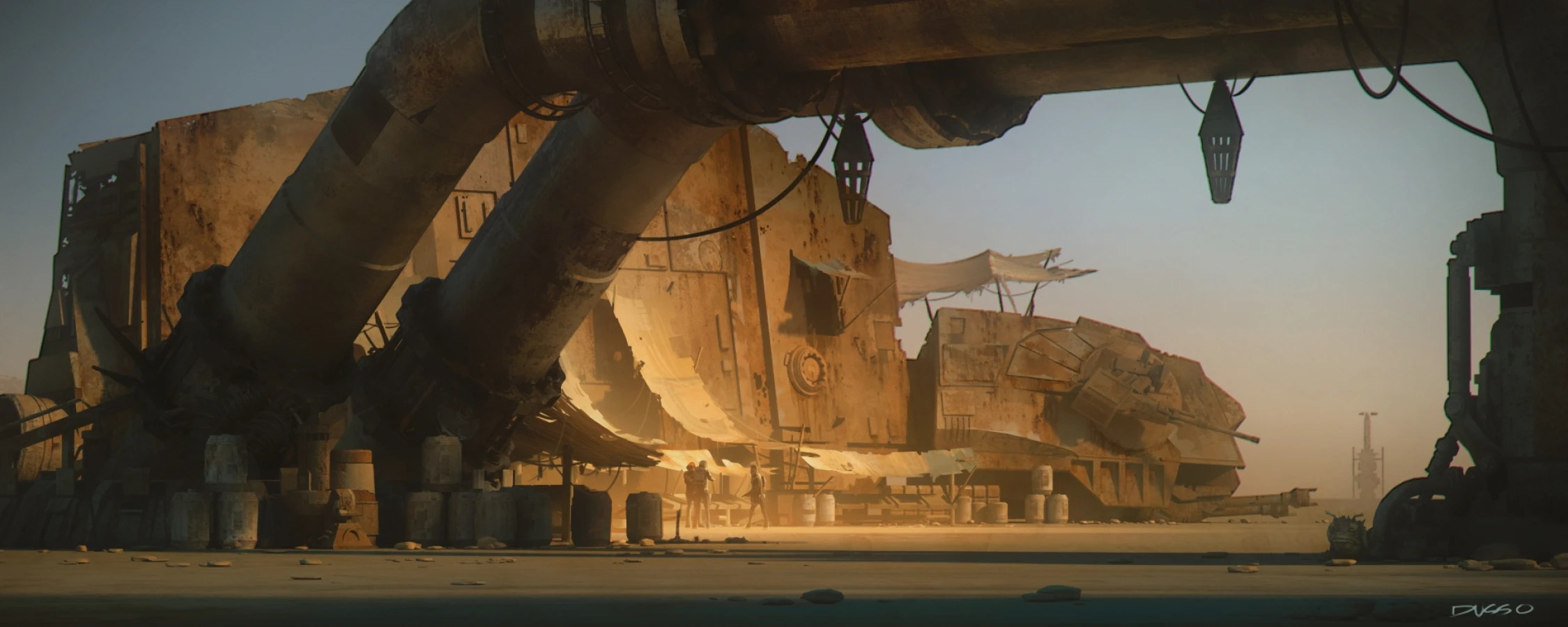 Star Wars pipes and house concept art by Dusso