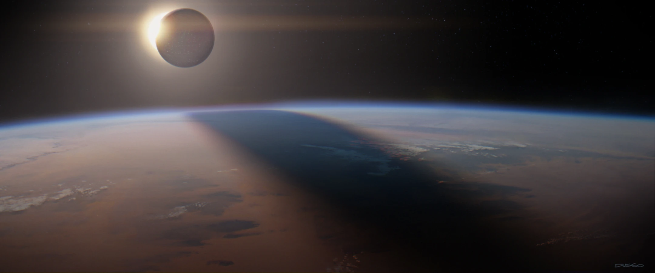 Moon mars concept art by Dusso