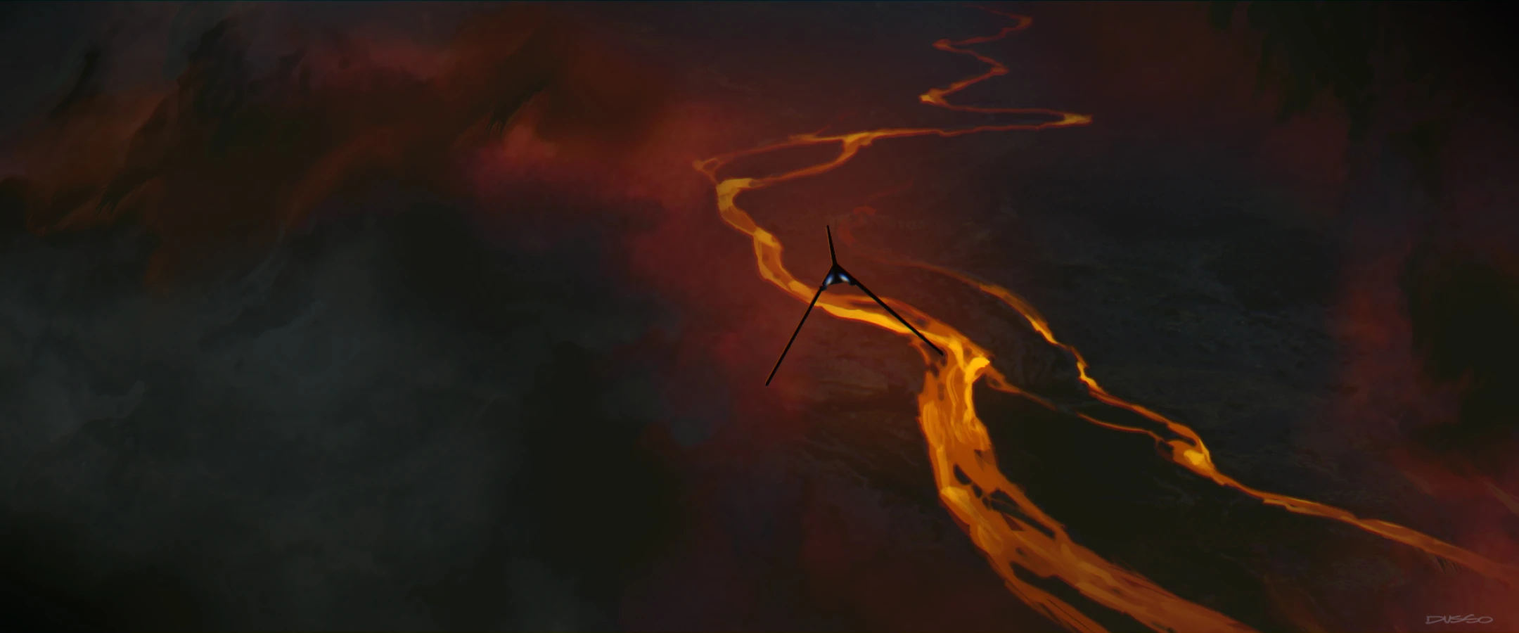 Lava land concept art by Dusso
