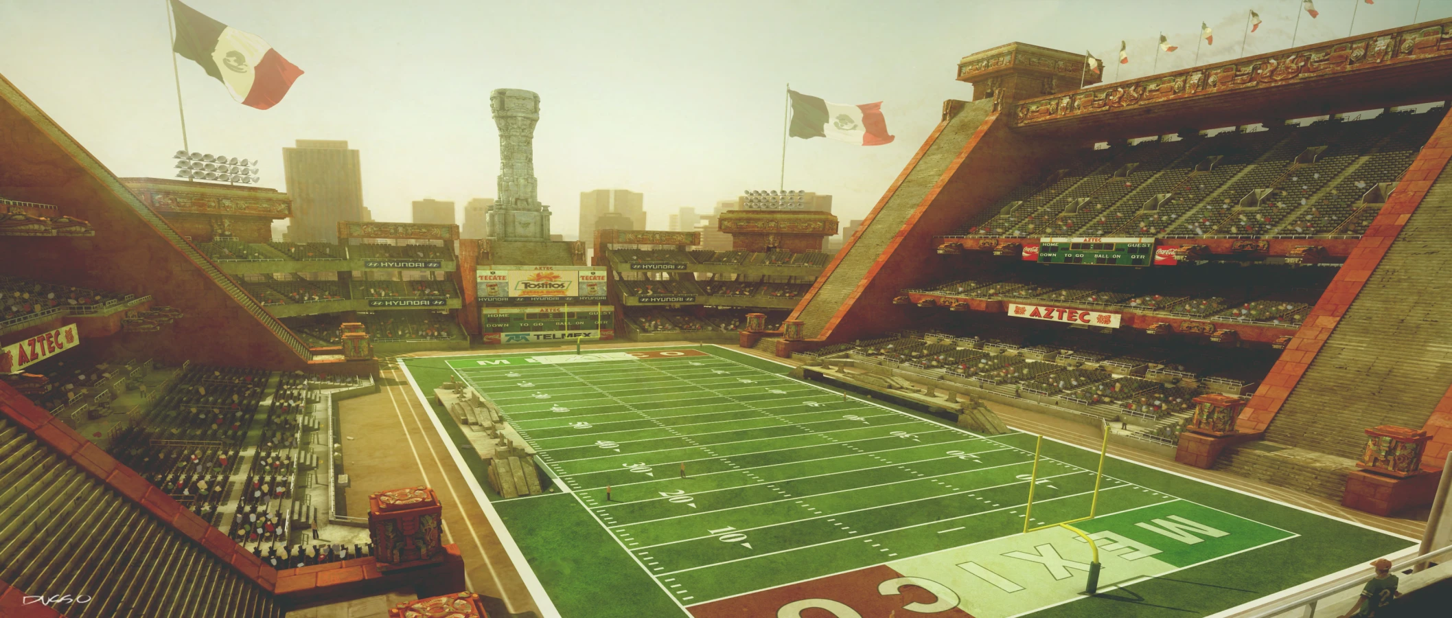 Stadium Mexico concept art by Dusso