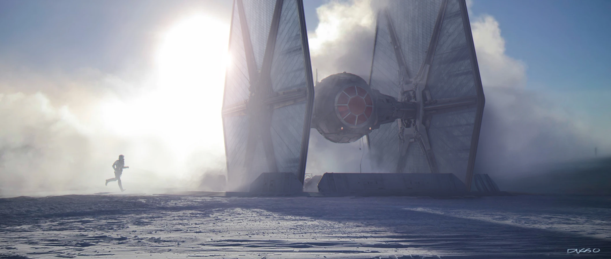 Star Wars tie base concept art by Dusso