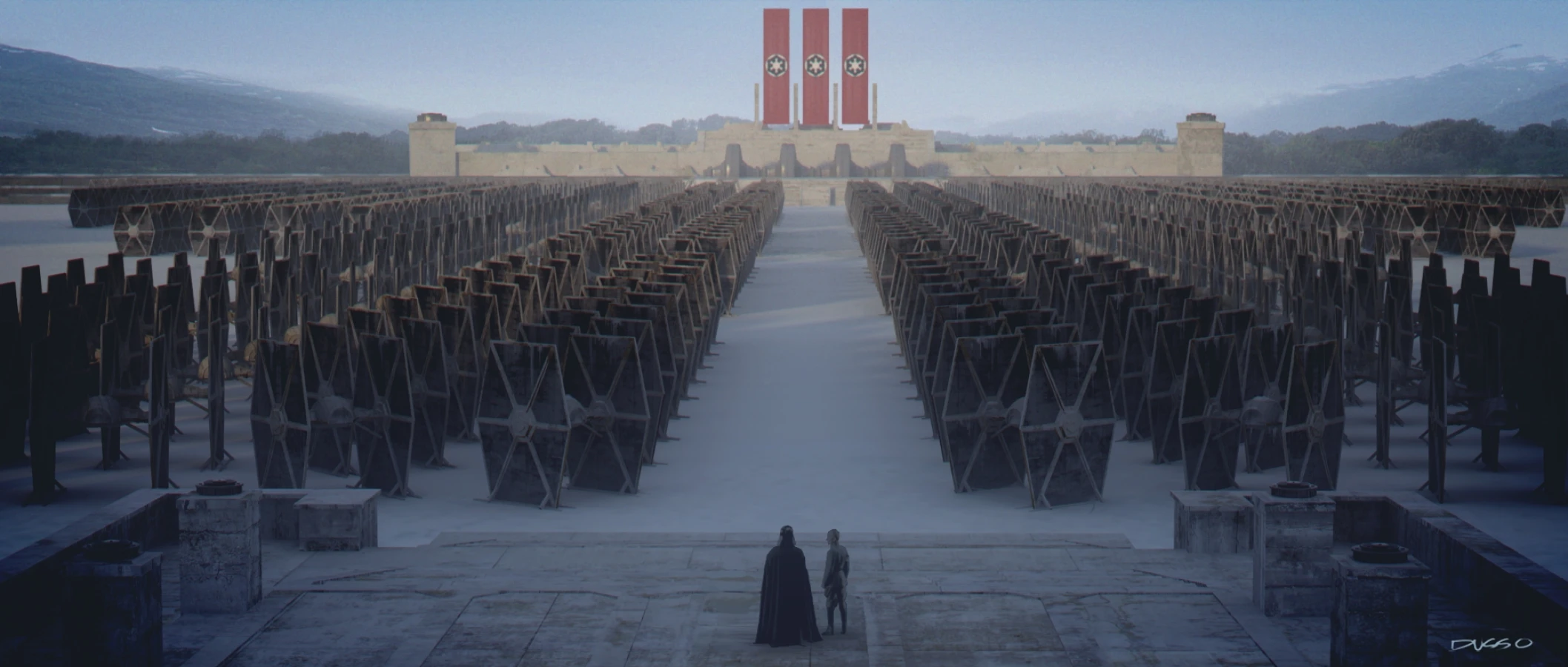 Star Wars emperial rally concept art by Dusso