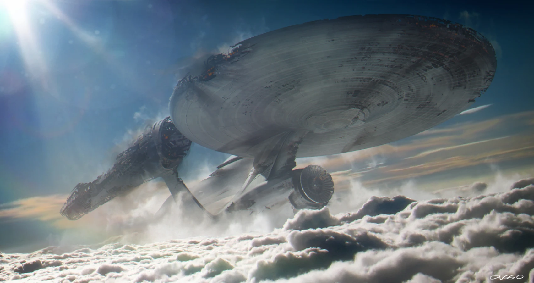 Star Trek spaceship concept art by Dusso