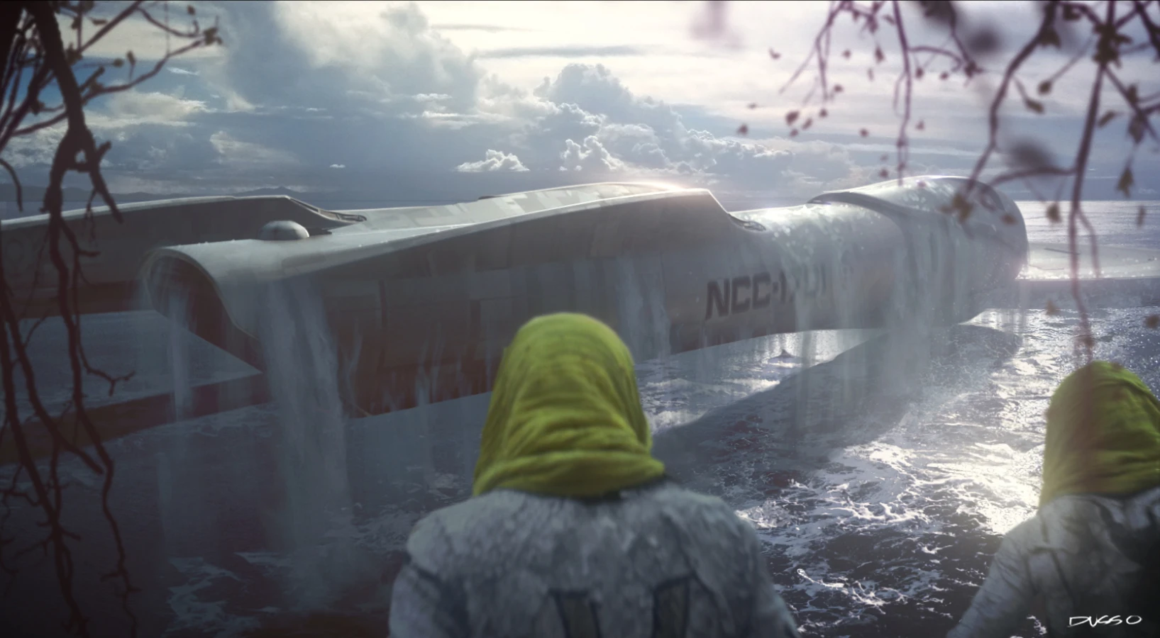 Water spaceship concept art by Dusso