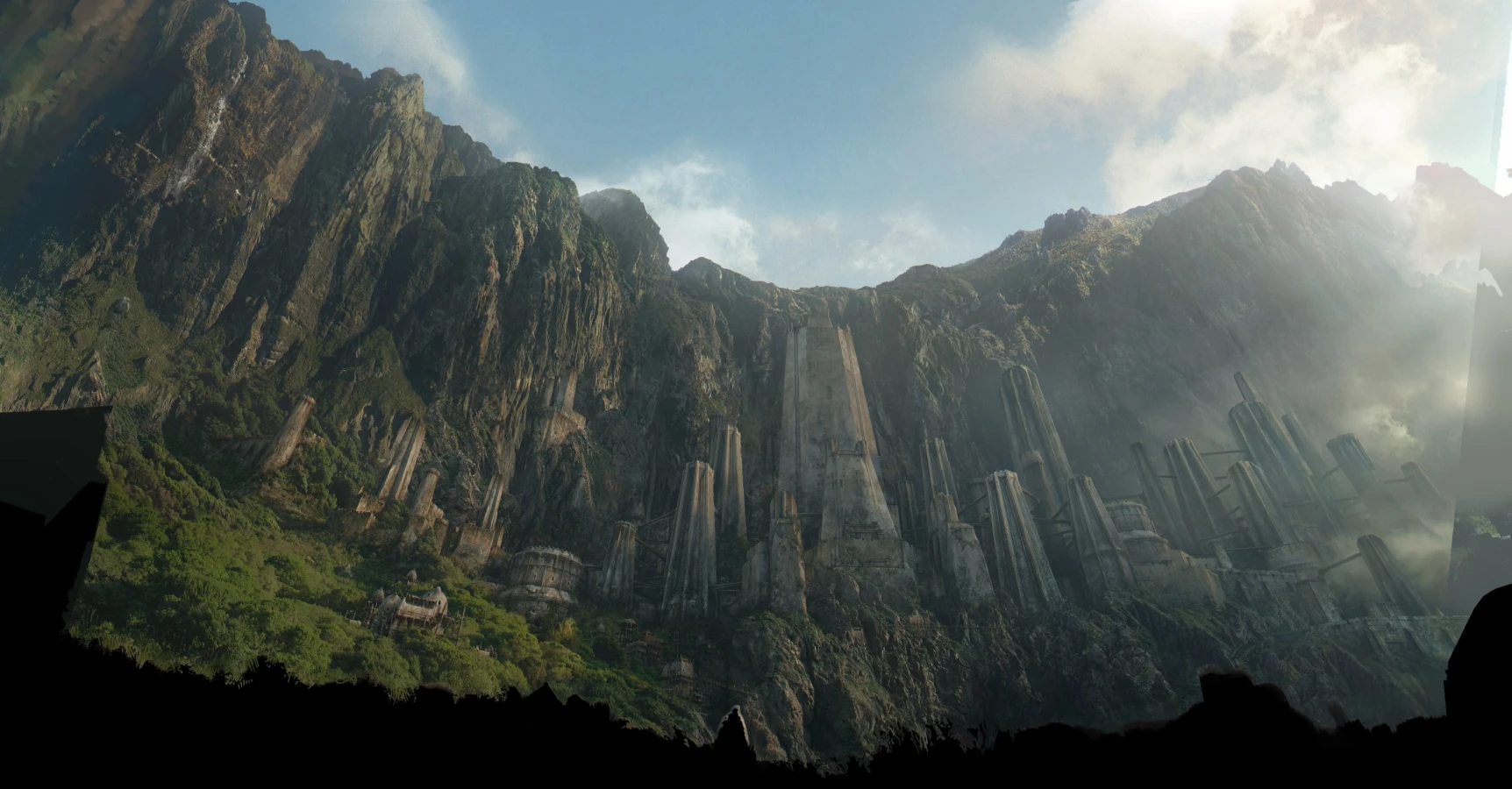 City rock digital matte painting by Dusso
