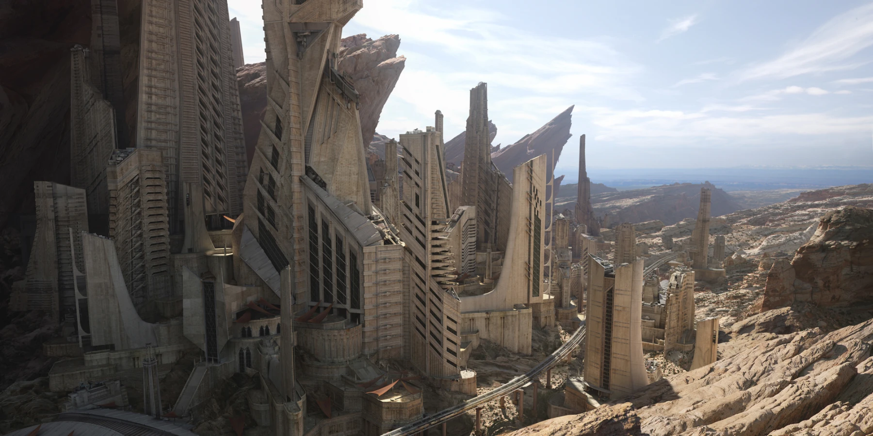 Sand city fortress digital matte painting by Dusso