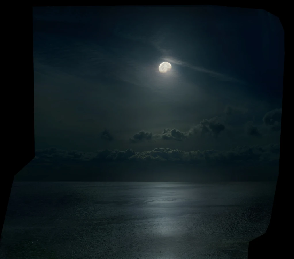 Moon water digital matte painting by Dusso