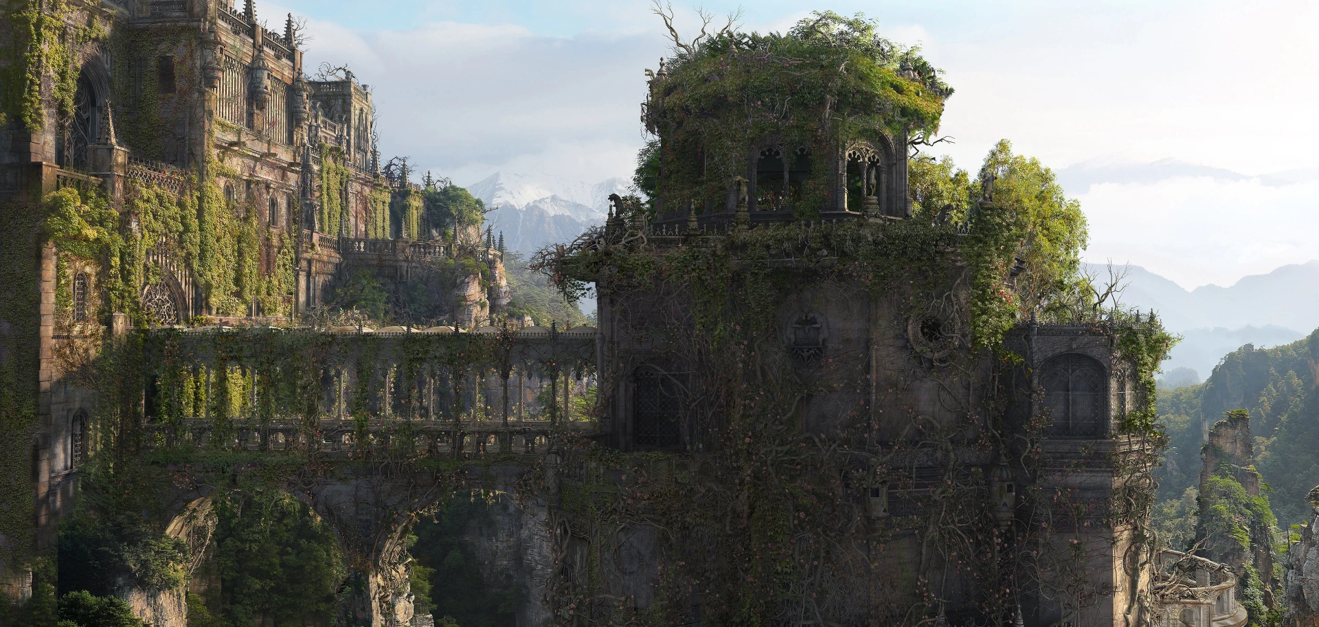 The beauty and the beast castle wing from Raynault vfx