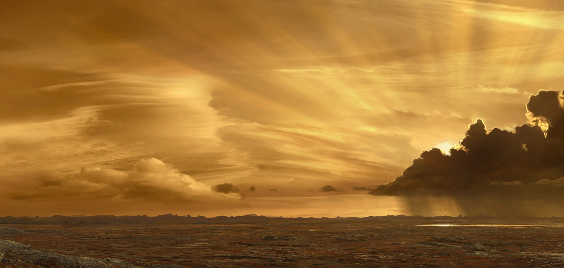 Riddick sunset shot from Raynault vfx